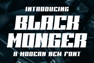 Black Monger - A New Modern Display Font Font Download