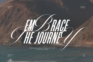 Embrace The Journey Calligraphy sans Serif Font Font Download