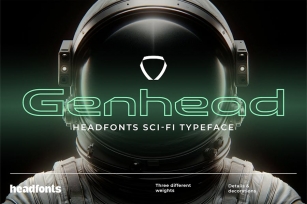 Genhead Outline Futuristic Font Font Download