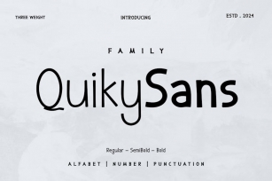 Quiky Sans Font Family Font Download