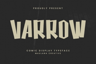 Varrow Comic Display Typeface Handmade Fonts Font Download
