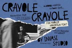 Crayole - Scribbles Handwritten Font Font Download