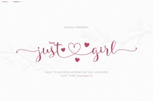 Just Girl Lovely Script Font Download