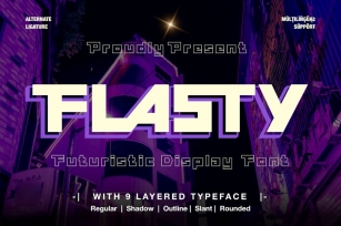 Flasty - Futuristic Font Font Download