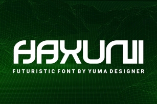 Haxuni - Futuristic Variable Typeface Font Download