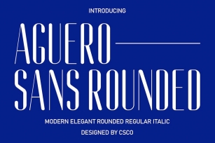 Aguero Sans Rounded Font Download