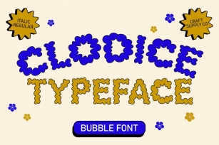 Clodice – Bubble Typeface Font Download