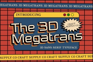 Megatrans 3D Font Download