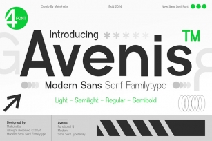 Avenis - Modern Sans Serif Familytype Font Download