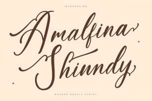 Amalfina Shinndy Modern Script Font Font Download