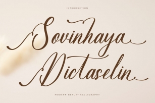 Sovinhaya Dictaselin Modern Calligraphy Font Font Download