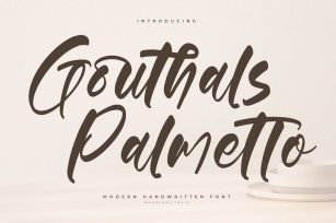 Gouthals Palmetto Modern Handwritten Font Font Download