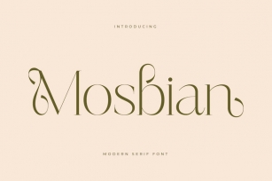 Mosbian Modern Serif Font Font Download