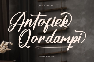 Antofiek Qordampi Modern Script Bold Font Font Download