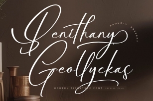 Benithany Geollyckas Modern Signature Font Font Download