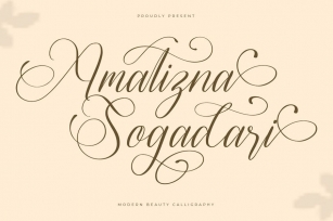 Amatizna Sogadari Calligraphy Script Font Font Download