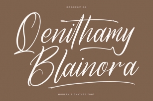 Qenithamy Blainora Modern Signature Font Font Download