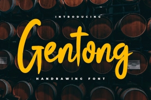 Gentong - Brush Handwritten Font Font Download