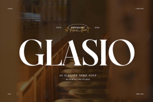 Glasio Elegant Serif Font Typeface Font Download