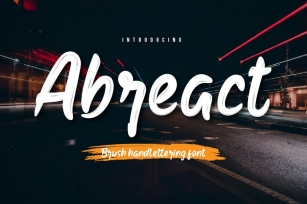 Abreact - Brush Handwritten Font Font Download