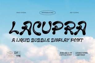 Lacupra - Liquid Bubble Display Font Font Download