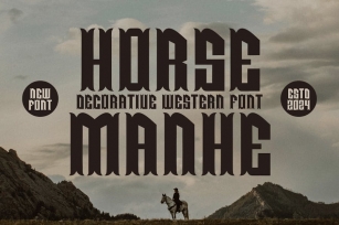 Horse Manhe Western Display Font Font Download