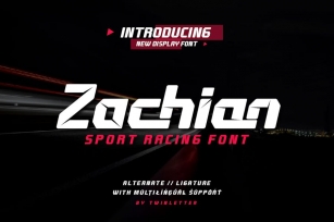 Zachian - Sport Racing Font Font Download