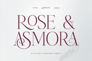 Rose & Asmora - Stylish Ligature Serif Font Download