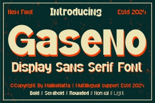 Gaseno - Display Sans Serif Font Font Download