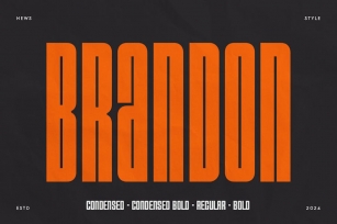 Brandon - Condensed Headline Font Family Font Download