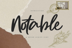 Notable - A Brush Script Font Font Download