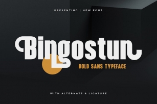 Bingostun - Bold Sans Typeface Font Download