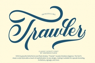 Trawler - Classy Script Font Font Download