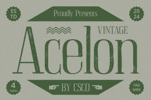 Acelon Vintage Font Download
