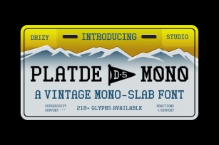 Platde - Vintage Mono Slab Font Font Download