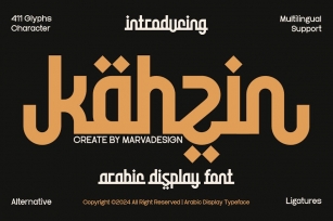 Kahzin - Modern Arabic Font Font Download