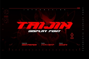 Taijin Slashed. Display Font Font Download