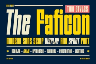 The Faficon - Sans Serif Display And Sport Font Font Download