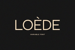 Loede - Clean Sans Family (+Variable) Font Download