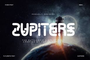 Zupiters - Futuristic Display Font Font Download