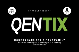 Qentix - Modern Sans Serif Font Family Font Download