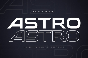 Astro - Modern Futuristic Sport Font Font Download