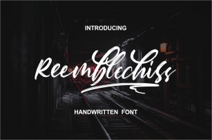 Reemblechiss - Handwriting Textured Font Font Download