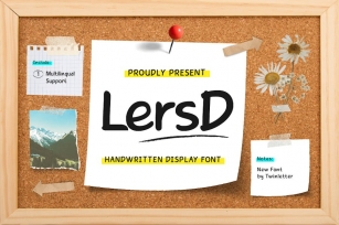 LersD - Handwritten Font Font Download