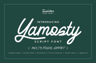 Yamosty - Script Monoline Font Font Download