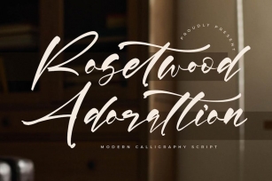 Rosetwood Adorattion Modern Calligraphy Script Font Download