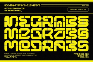NCL Megrabs Mecha - Modern Bold Futuristic Font Font Download