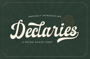 Declaries - A Retro Script Font Font Download
