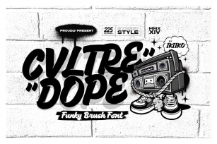 Cvltre Dope - Funky Brush Font Font Download