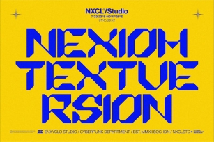 NCL Nexiom Text - Y2K Cyberpuk Futuristic Font Font Download